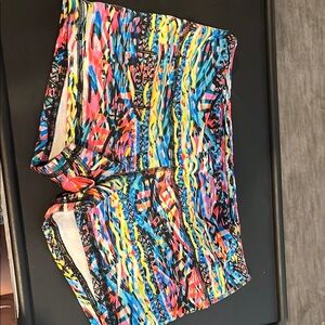 Vibrant Multicolor Patterned Shorts